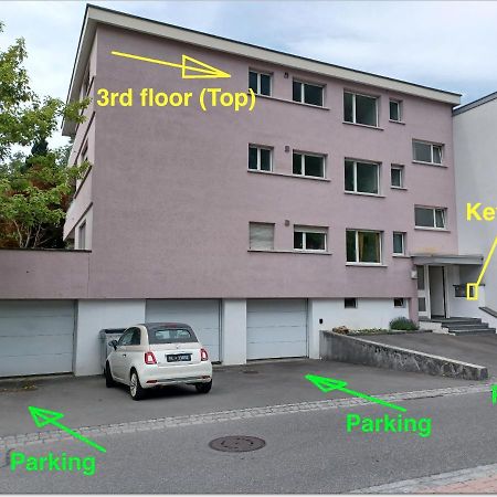 Schöne grosse Attika-Wohnung im Zentrum von Vaduz inkl. Parkplatz Exterior foto